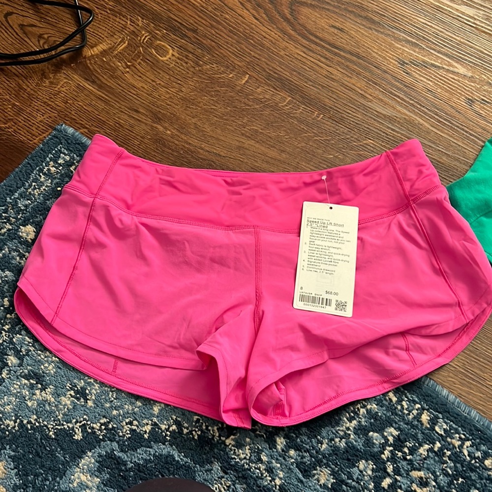RARE sonic pink 2.5 speed up shorts